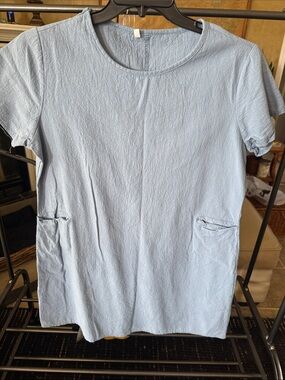 Light Blue Short Sleeve Women's Mini Dress 0033